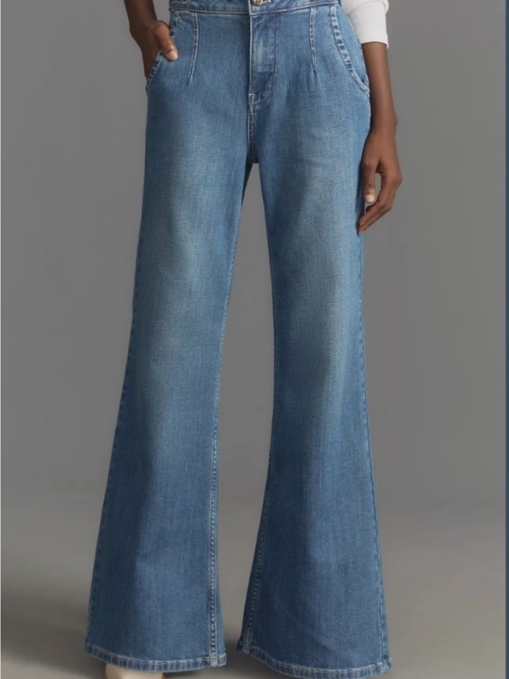 Pilcro Tower Flare Mid Rise Jeans